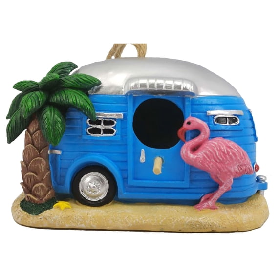 Outdoor Decorative 8" Resin Vacation Rv Bird House