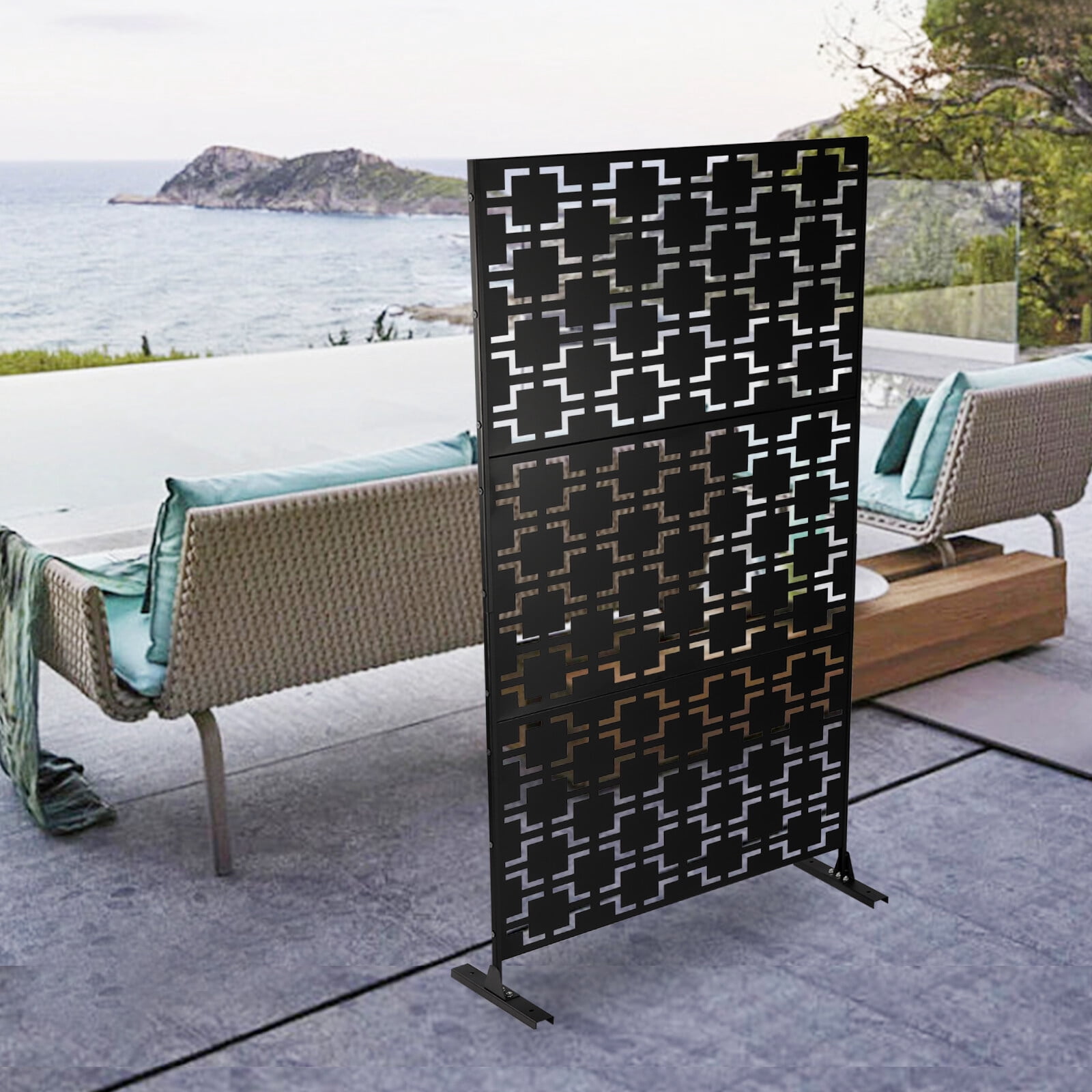 Outdoor Decorative Privacy Screen Panel Planter Wall Metal Fence Panels ...