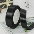 thumbnail image 1 of Outdoor Decorative Ribbon, 5cm Polyester Satin Ribbon, 22 Meter Rolls for Gift Packaging Wedding Cake Decor DIY Craft, Black, 1 of 3
