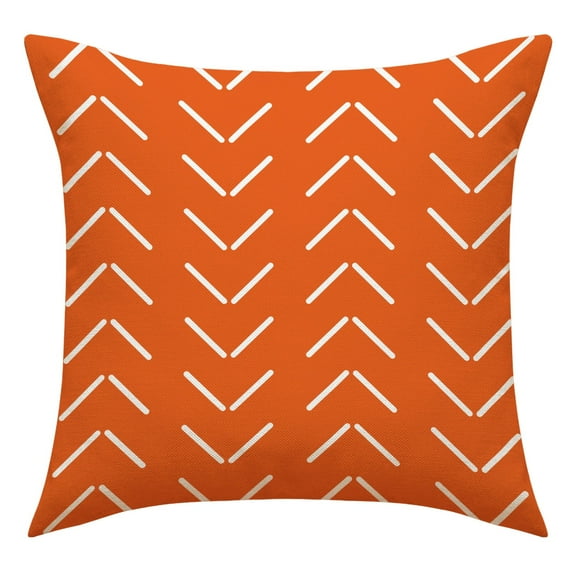 Outdoor Decorative Throw Pillow Covers Set of 4 - Orange Cushion for Home Living Room and Couch