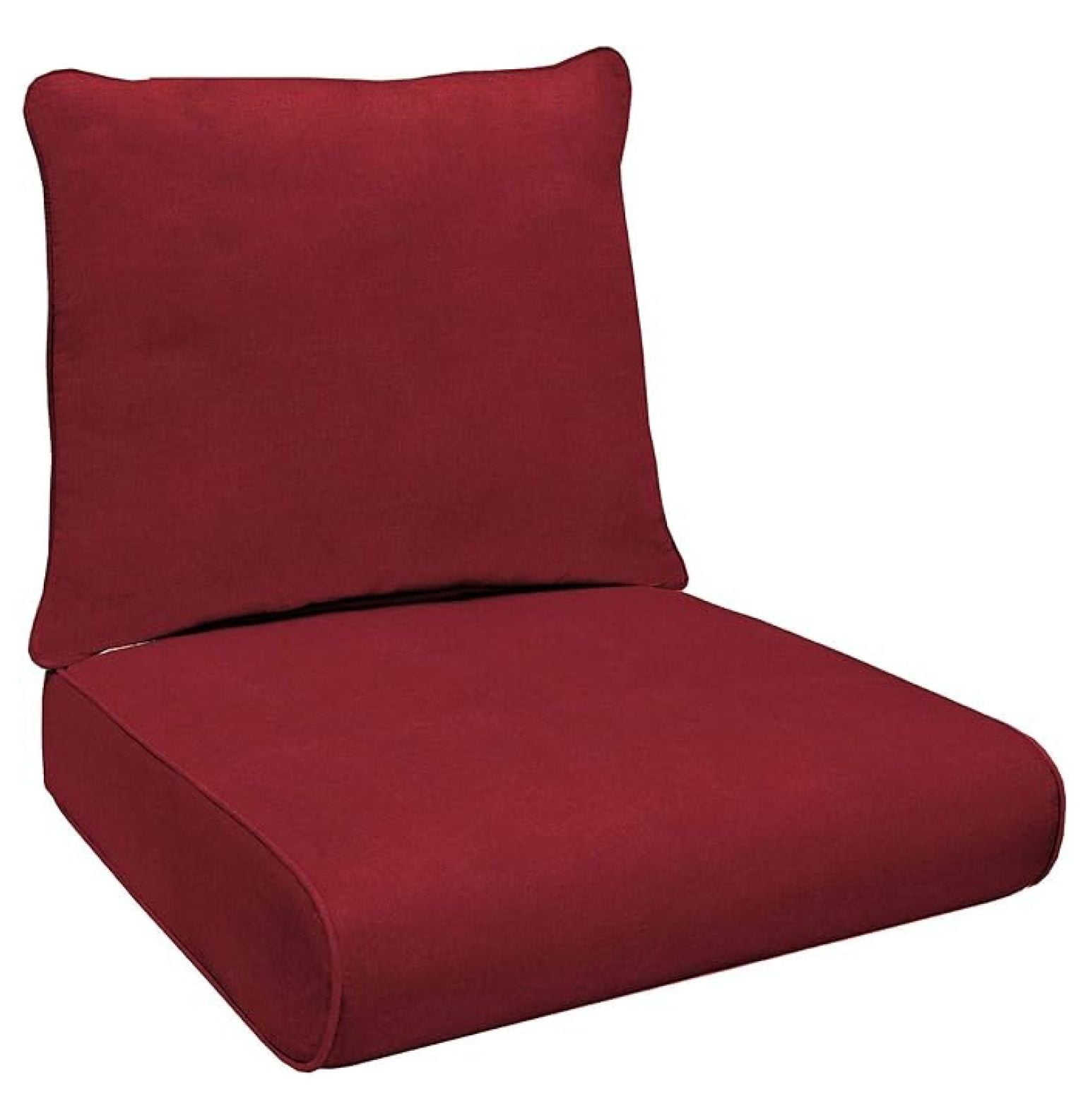 Outdoor Deep Seat, 24 x 23, Crimson Red Chair Cushion for Patio Furniture