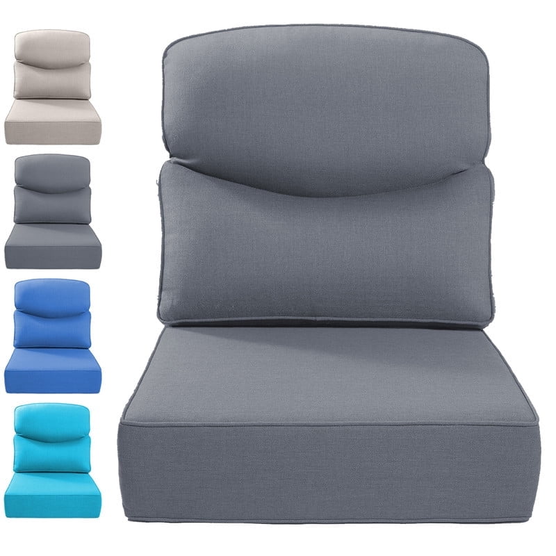 Outdoor Deep Seat Cushion 24 X 24 X 6 in, Patio Rattan Rocker Cushion, Waterproof & Fade Resistant Patio Furniture Cushions for Wicker Chair, Sofa, Couch