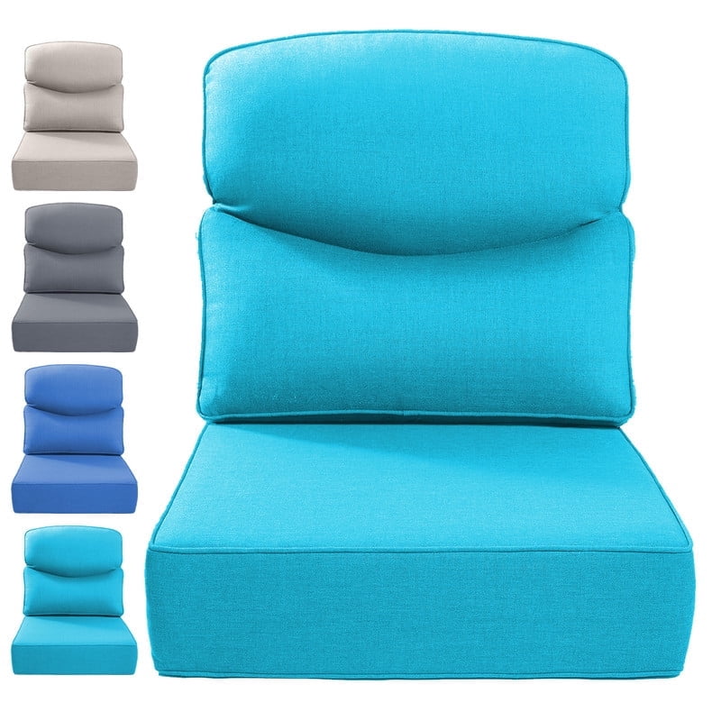 Outdoor Deep Seat Cushion 24 X 24 X 6 in, Patio Rattan Rocker Cushion, Waterproof & Fade Resistant Patio Furniture Cushions for Wicker Chair, Sofa, Couch