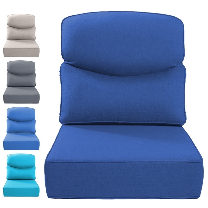 Outdoor Deep Seat Cushion 24 X 24 X 6 in, Patio Rattan Rocker Cushion, Waterproof & Fade Resistant Patio Furniture Cushions for Wicker Chair, Sofa, Couch