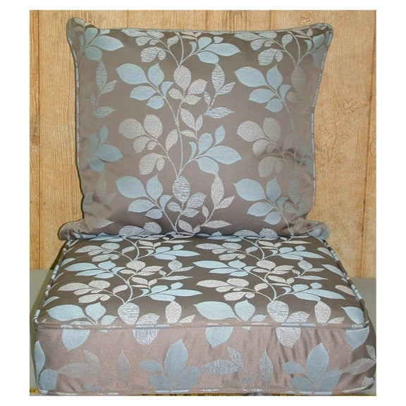 Outdoor Deep Seat Cushion Set ~ Blush Botanical Taupe 26x24x4 / 24x24x6.5 *New*