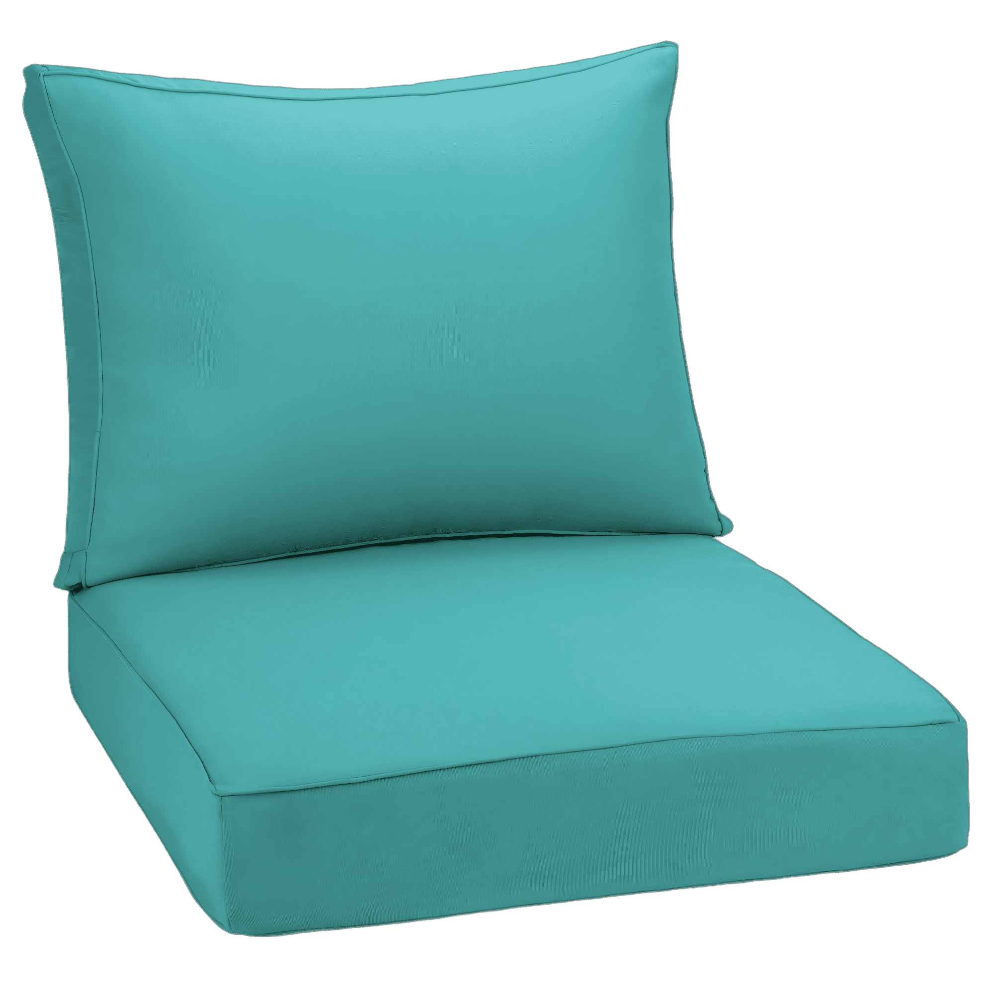Outdoor Deep Seating Cushion Set, 24" x 24", Waterproof & Fade Resistant Patio Furniture Cushions with Handle, Deep Seat and Back Cushion for Chair and Sofa (1, Green)