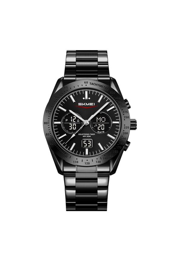 Outdoor Digital Watch for Men Black Waterproof Luminous Sport Chronograph for Running Hiking Training