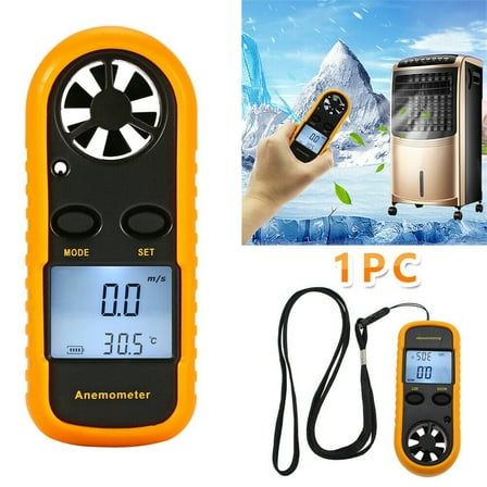 Outdoor Digital Wind Speed Tester with LCD Display and Data Hold Function