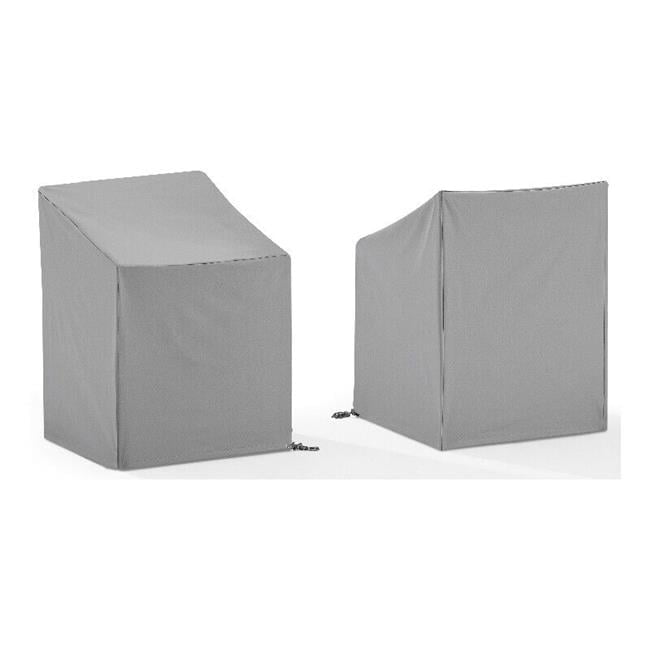 Gray Heavy Gauge Vinyl Outdoor Arm Chair Covers Set