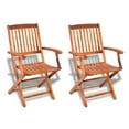 thumbnail image 1 of Outdoor Dining Chair 2 pcs Acacia Wood, 1 of 2