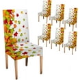 thumbnail image 1 of Outdoor Dining Chair Covers Autumn Leaves Chair Covers for Dining Room 6 Pack Spandex Stretch Office Chair Slipcover Removable Washable Chair Protector for Kitchen,Wedding,Hotels, 1 of 6
