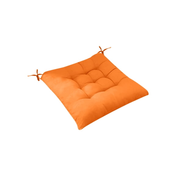 Outdoor Dining Chair Cushions | Patio Chair Cushions | Solid Orange Thick Memory Foam Seat Cushion for Kitchen and Outdoor Patio Chairs 1 Piece
