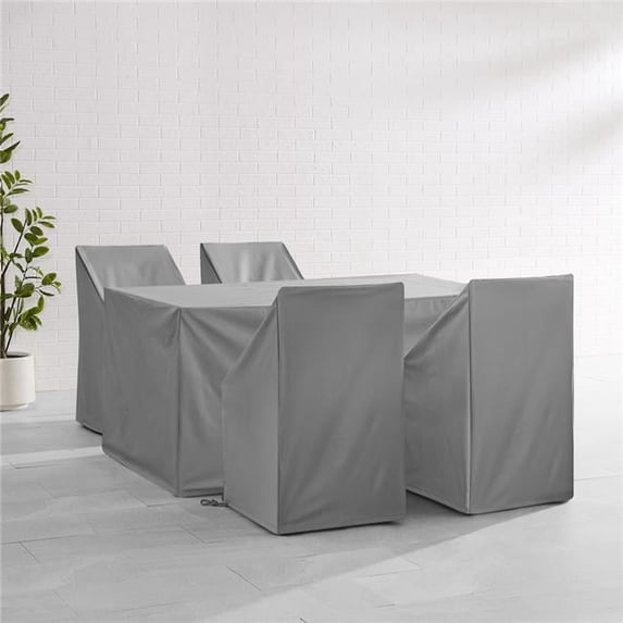 Outdoor Dining Furniture Cover Set, Gray - 7 Piece