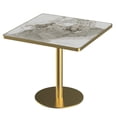 thumbnail image 1 of Outdoor Dining Table Square Modern Dinning Table 31.5 inches Bistro Table Tulip Table with Faux Marble top,Easy Assemble,Sturdy Metal Frame Diameter,Outdoor Coffee Table, 1 of 7