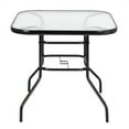 thumbnail image 1 of Outdoor Dining Table Square Toughened Glass Table Yard Garden Glass Table, 1 of 8