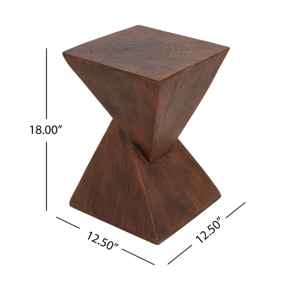 Outdoor Dining Table TESS Modern Side Table – Stylish Cent Table Compatible with Living Room, Bedroom, or Office – Versatile Home Furniture with Design and Sturdy Construction,Dark Brown Color,Patio