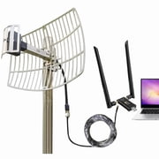 2.4GHz 17dBi Directional Parabolic Grid WiFi Antenna Outdoor Long Range Signal Extender for Router and Access Point