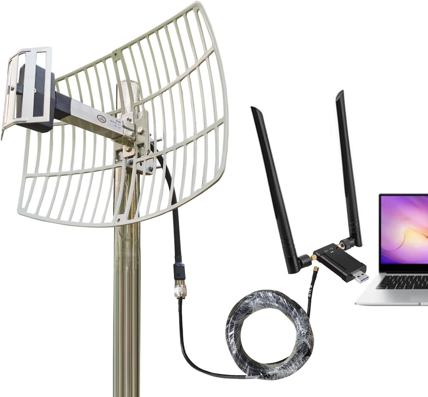 2.4G Outdoor Directional Wifi Antennas Tv Antenna with Remote Wifi Signal Reception Range