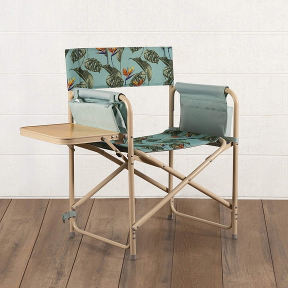 Outdoor Directors Folding Chair, (Tropical Foliage)