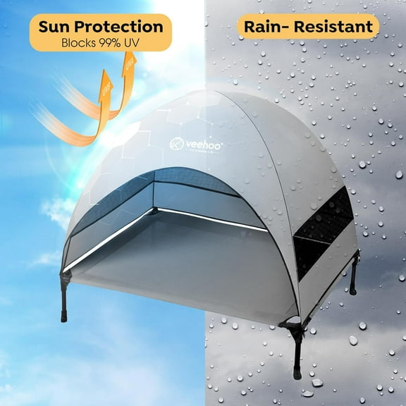 Outdoor Dog Bed with Canopy