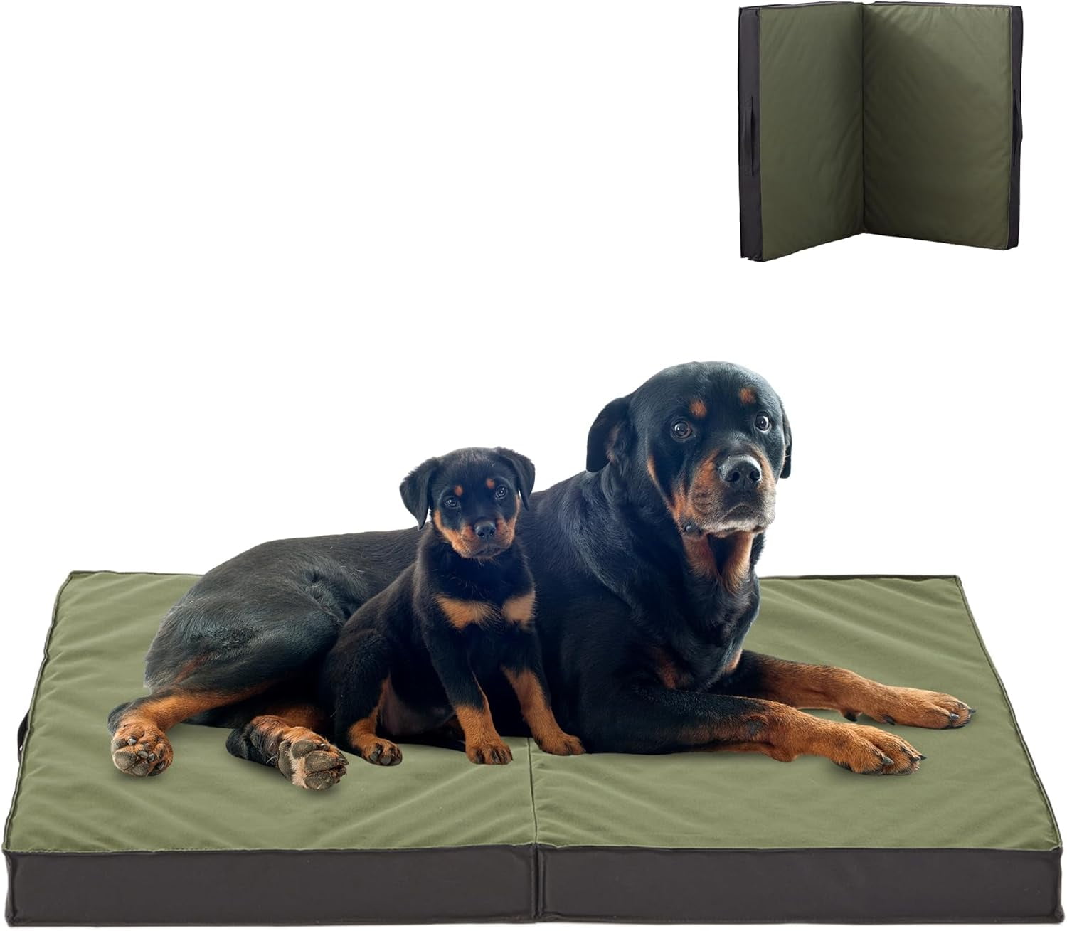 Outdoor Dog Beds for Large Dogs, Waterproof Dog Bed Portable Foldable with Washable Cover, Orthopedic for Outside Indoor, 41inch All Weather to Use