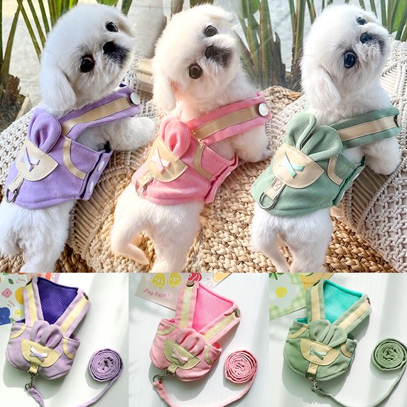 Outdoor Dog Chest and Shoulder Straps Cat Walking Dog Walking Explosion-proof Large Dog Supplies Pet Harness and Leash Set