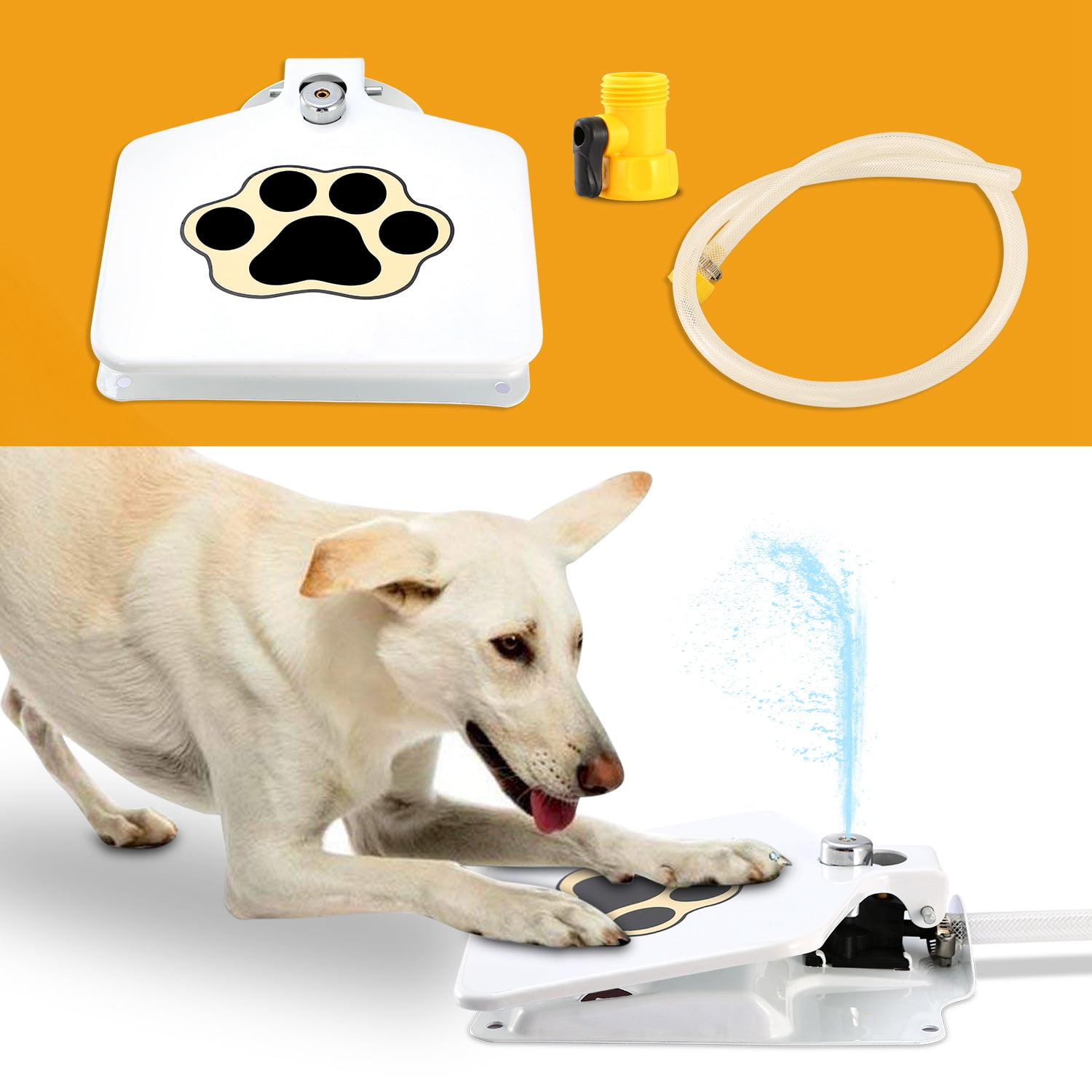 Outdoor Dog Drinking Water,iMounTEK Pet Dog Fountain,Paw Activated Step