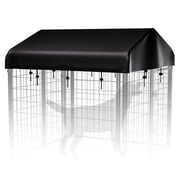 Outdoor Dog Kennel Cover for Outside, DOMIPET 4'x4'x4.5' Waterproof UV-Resistant Cover, Top Cover Protection and Comfort for Your Dog