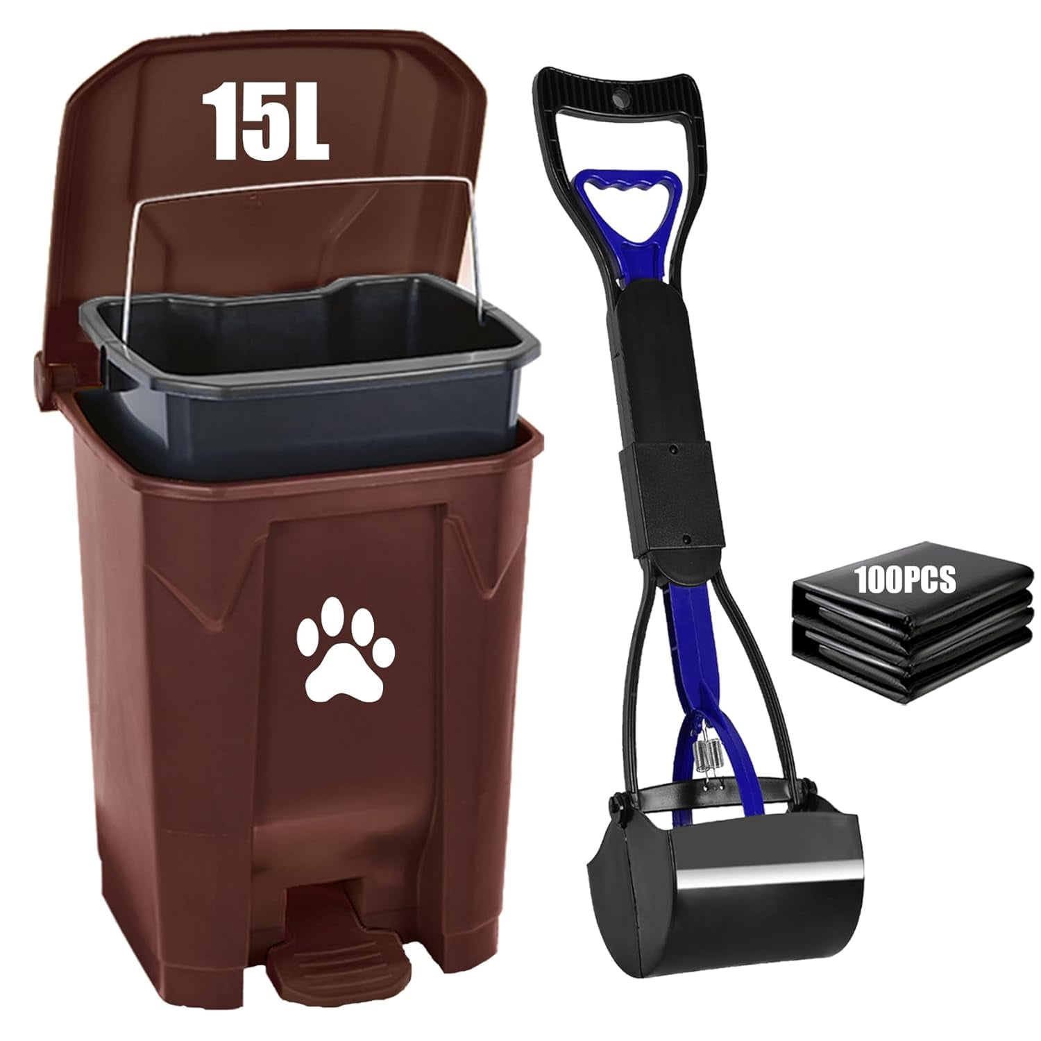 Outdoor Dog Poop Trash Can, Dog Waste Trash Can Dog Waste Container