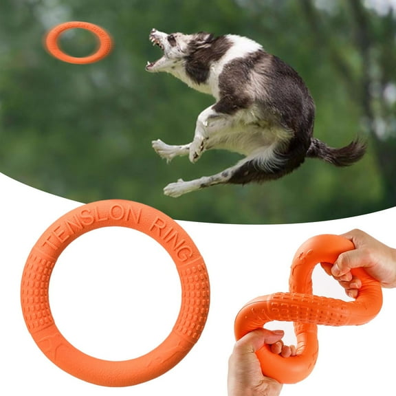 Outdoor Dog Training Toy Interactive Floating Pulling Ring for Fitness and Play with Small Medium Dogs