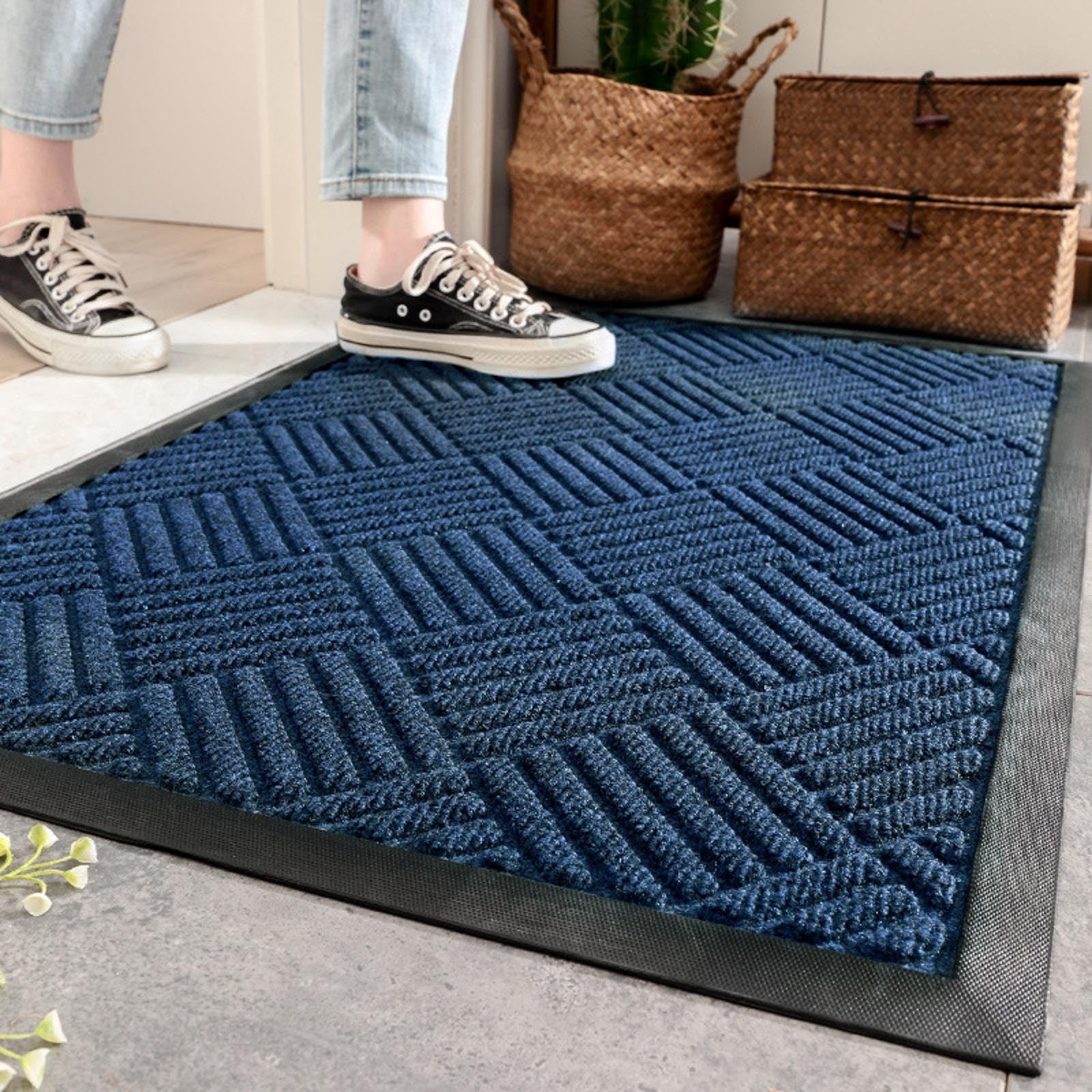 Outdoor Doormat Rubber Entry Carpet Floor Mat Entry Door Style