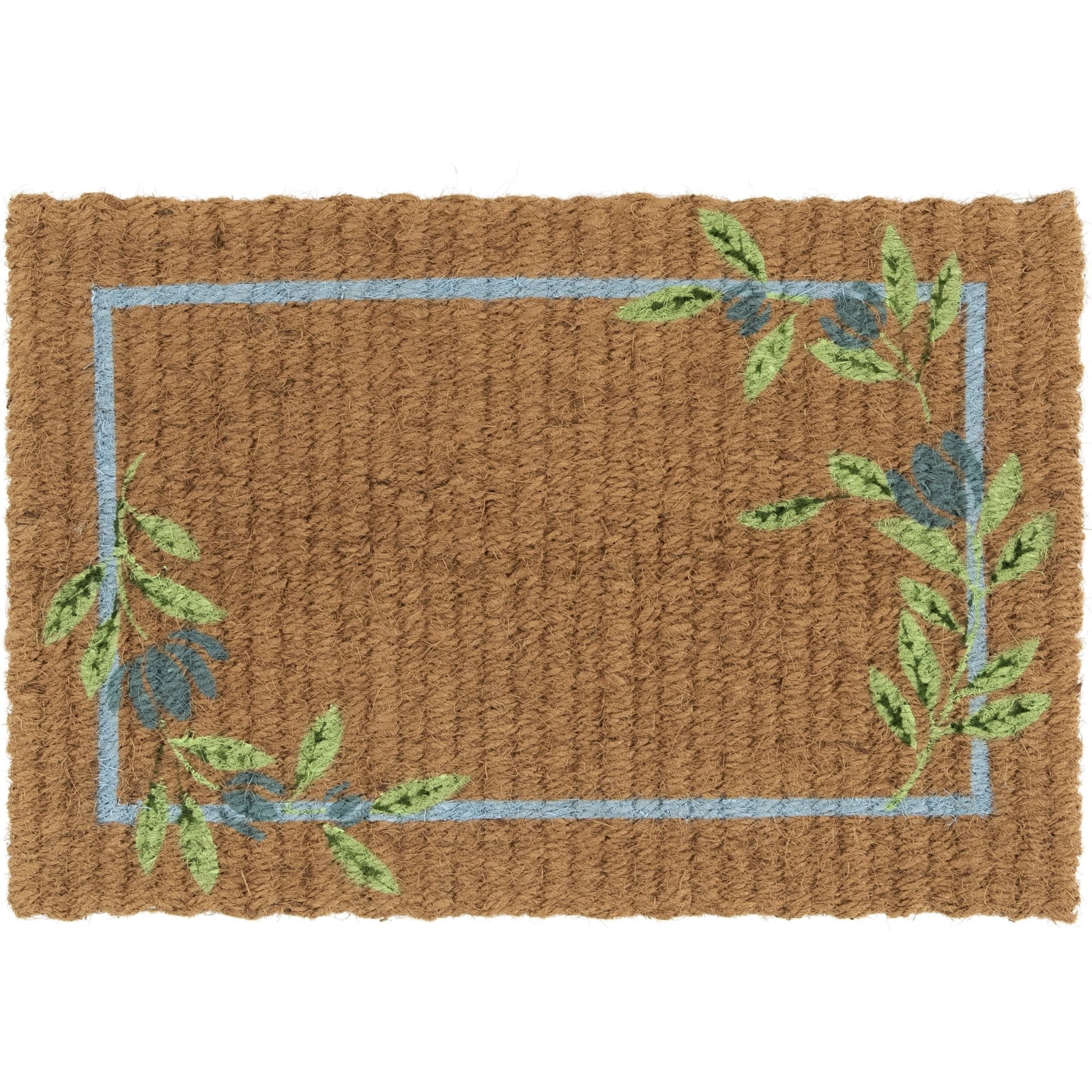 Outdoor Doormats,Door Mat,Floral Woven Coir Outdoor Doormat,2.6*1.6FT Naturally Durable, Anti-Slip Backing,Spring Floral Doormat Outdoor(A-XL)