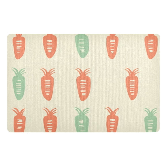 Outdoor Doormats with Non-Slip TPE Backing Carrot Pattern - Heavy-Duty Bath Rug for Entryways Patios and Garages