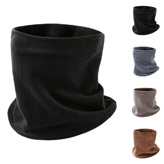 Outdoor Double Layer Cold Proof Velvet Riding Solid Color Neck Windproof Scarf