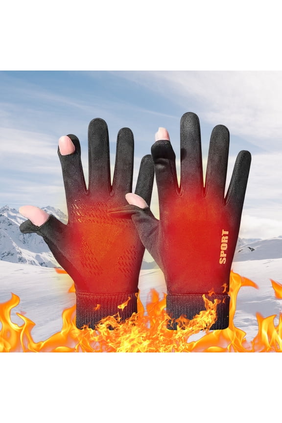 Outdoor Driving Fleece Cycling Gloves | Windproof & Warm Polars Fleece Lining | Superior Grip for Steering Wheel | 1 Pair