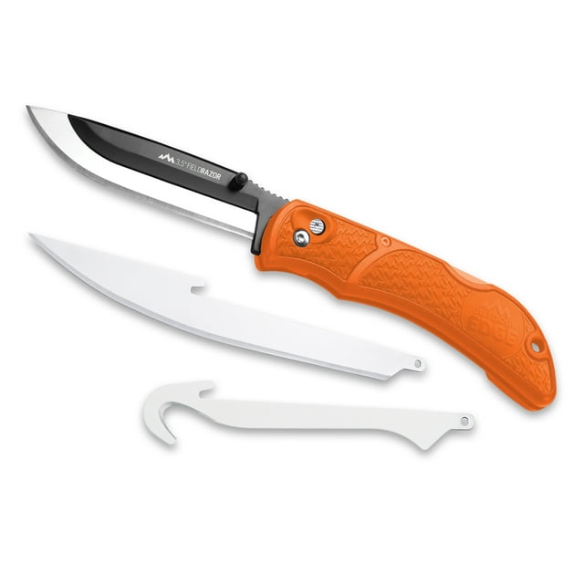 Outdoor Edge 3.5" Field Razor Knife with Replacement Steel Blades