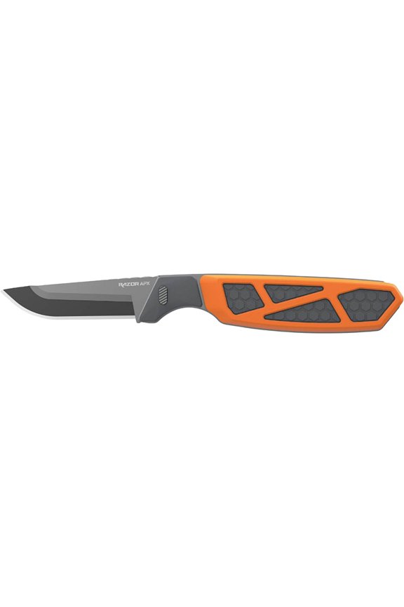 Razor APX Fixed Blade Knife 2.5" Drop Point 420J2 Gray Blade Polypropylene Handle Orange