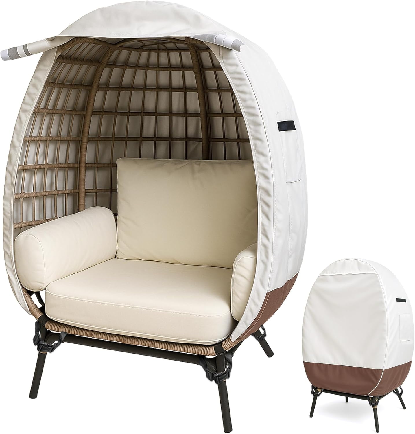 Outdoor Egg Chair Cover, Wicker Patio Egg Chair Covers Waterproof Roll ...