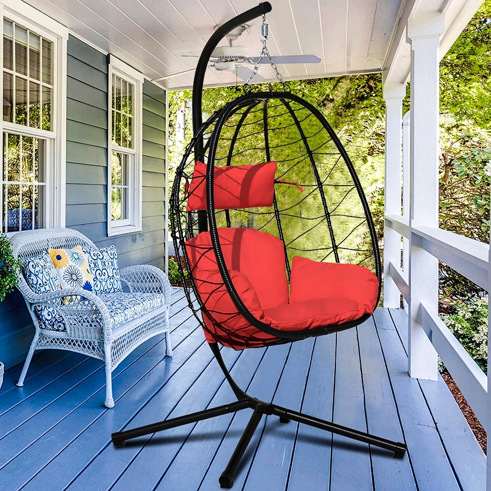 Outdoor Egg Chair Patio Furniture Hanging Wicker Egg Chair with