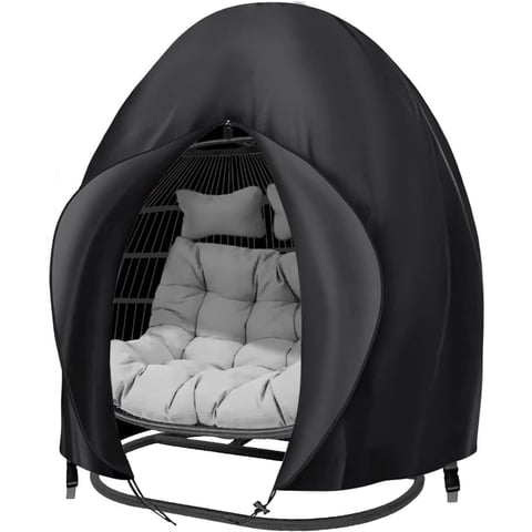 Outdoor Egg Shaped Chair Cover, Oversized Double Egg Shaped Chair Cover for Outdoor Furniture, Heavy Duty Swing Hanging Egg Shaped Chair Cover