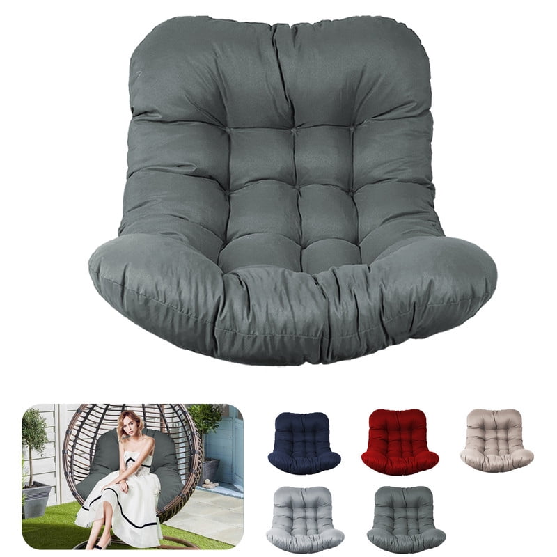 Outdoor Egg chair cushion replacement,Waterproof hanging hammock swing chair cushions,Papasan Rocking Chair pad for Patio Bedroom Porch Garden（Dark gray）