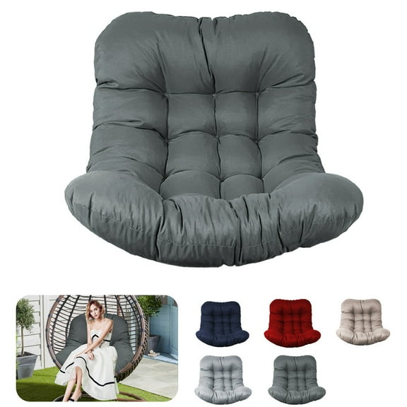Outdoor Egg chair cushion replacement,Waterproof hanging hammock swing chair cushions,Papasan Rocking Chair pad for Patio Bedroom Porch Garden(Dark gray)