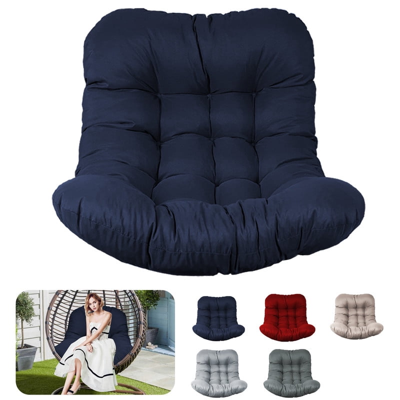 Outdoor Egg chair cushion replacement,Waterproof hanging hammock swing chair cushions,Papasan Rocking Chair pad for Patio Bedroom Porch Garden（Navy blue）