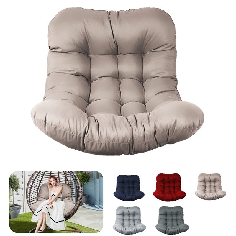 Outdoor Egg chair cushion replacement,Waterproof hanging hammock swing chair cushions,Papasan Rocking Chair pad for Patio Bedroom Porch Garden（Khaki）
