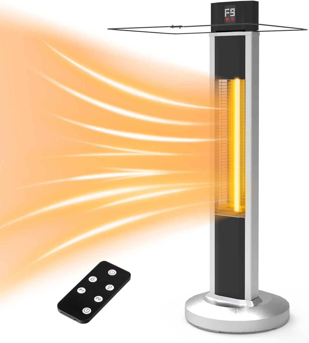 Outdoor Electric Patio Heater, 1500W Infrared Patio Heater with Remote