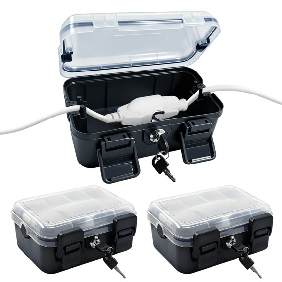 Outdoor Electrical Box, 2 Pack, IP54 Waterproof, 6.7x4x2.5 Inch Inner Dimensions
