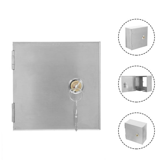 Outdoor Electrical Box Metal Waterproof Enclosure Stainless Steel Junction Box with Lock and Keys Electrical Outlets Junction Project Box