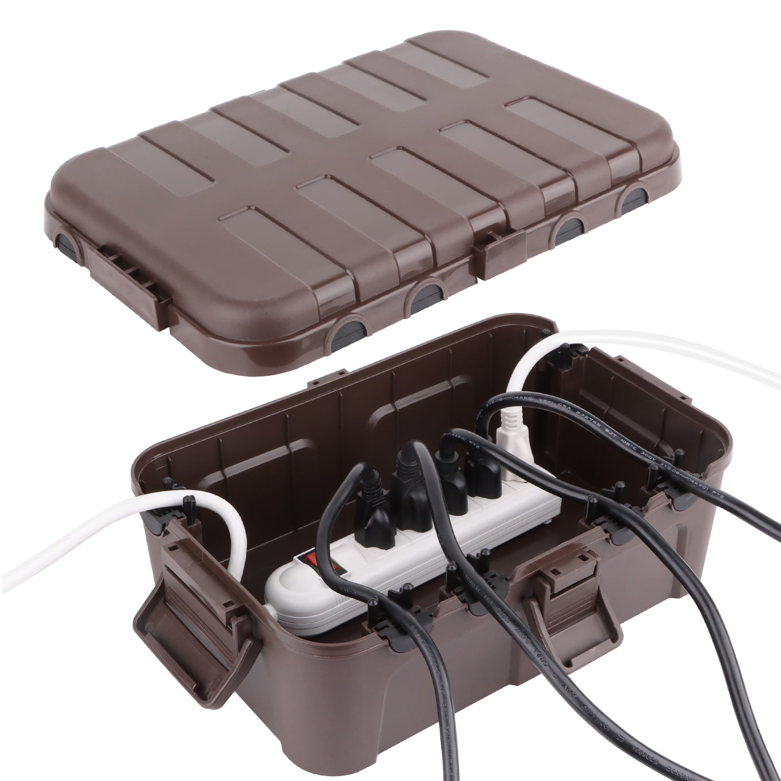 Outdoor Electrical Box Waterproof, IP54 Waterproof Extension Cord Cover, Protect outlet, Plug, Socket, Timer, Power Strip, Holiday Light, Large Weatherproof Connection Box, Brown - Walmart.com Outdoor Electrical Box Waterproof, IP54 Waterproof Extension Cord Cover, Protect outlet, Plug, Socket, Timer, Power Strip, Holiday Light, Large Weatherproof Connection Box, Brown - Walmart.com