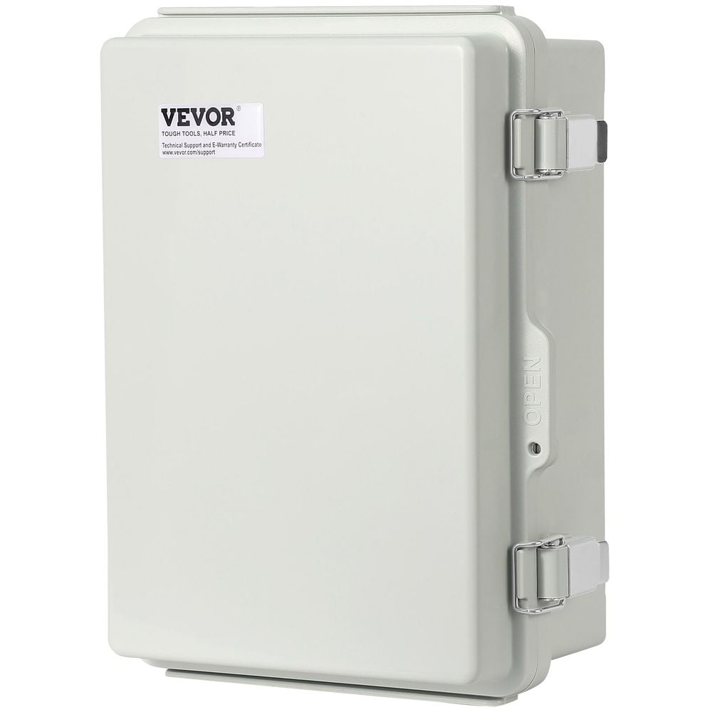 Outdoor Electrical Junction Box, 11.81 x 7.87 x 7.08 in, ABS Plastic Electrical Enclosure Box with Hinged Cover Stainless Steel Latch, IP67 Dustproof Waterproof for Outdoor Electrical Projects