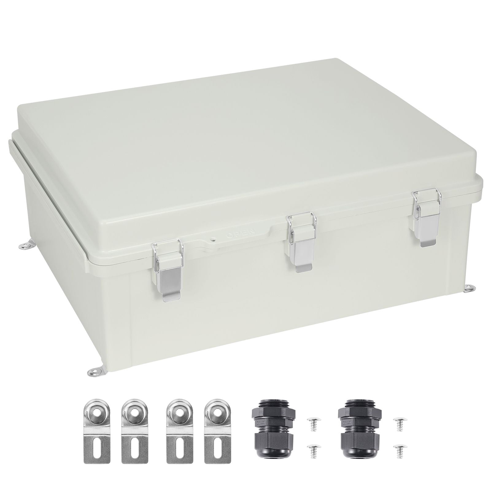 Outdoor Electrical Junction Box, 20.87 x 16.92 x 7.87 in, ABS Plastic ...